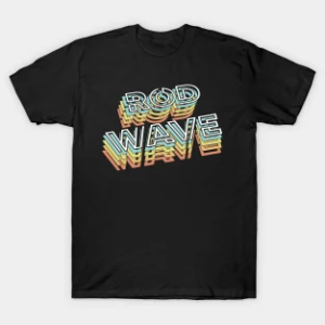 Beautiful Black Rod Wave T-Shirt