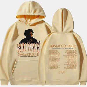 Rod Wave Nostalgia Tour Wheat Hoodie